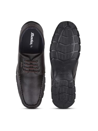 Bata Men's Brown Formal Derby Shoes 10 UK - Image 6