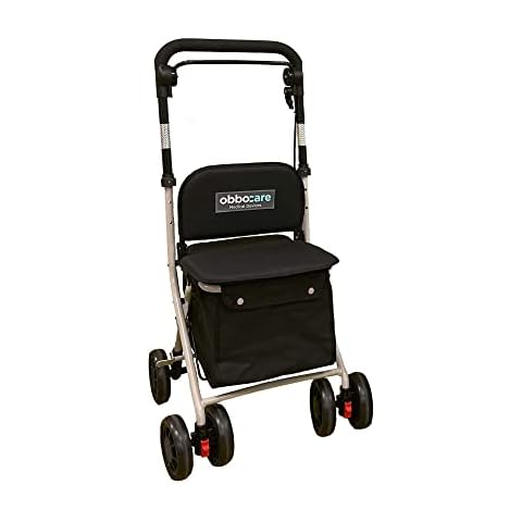 Obbocare Carro De La Compra De 4 Ruedas Con Asiento Y Bolsa Portaobjetos 20L Cover