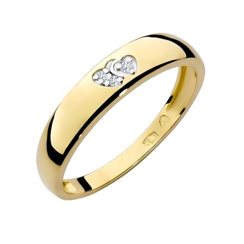 Bague bandeau en or véritable et écrin personnalisé pour fiançailles et anniversaire
