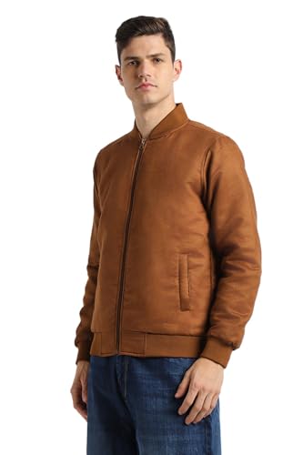 Image of Dennis Lingo Men Regular Fit Suede Fabric Full Sleeves Solid Jackets