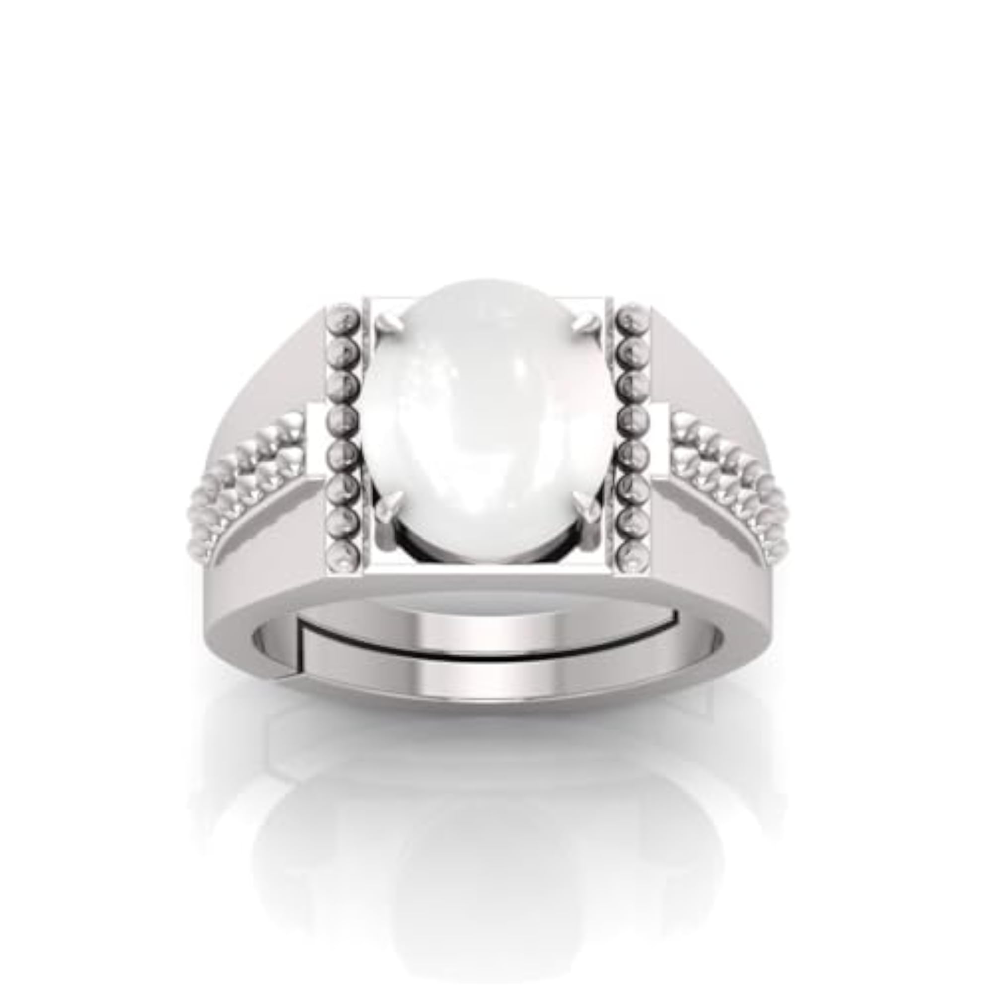 Men's 7.25 Ratti Moonstone Adjustable Ring with Lab Certificate