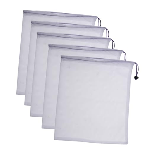 OFFSCH 8piezas Bolsas De Lavado Ecológicas Unidades Malla Fina para Almacenar Frutas Lavar Ropa Cordón Color Random