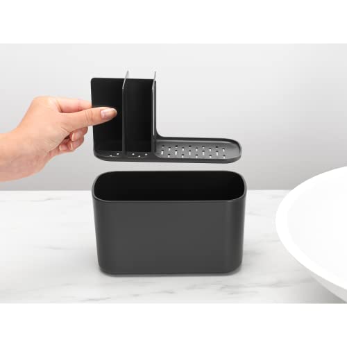 Brabantia-ReNew-Bathroom-Caddy-Dark-Grey-Compartments-for-Toothbrushes-Toothpaste-Soap-etc-Nonslip-Base-and-Drainage-Holes