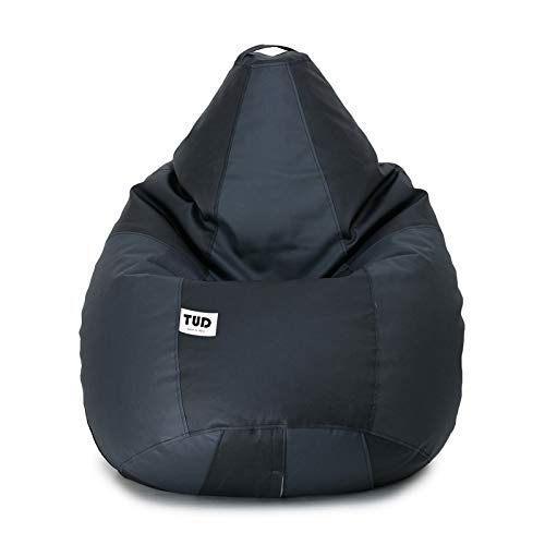 TUD Classic XXXL Bean Bag Filled (with Beans) Colour - Black Grey Check