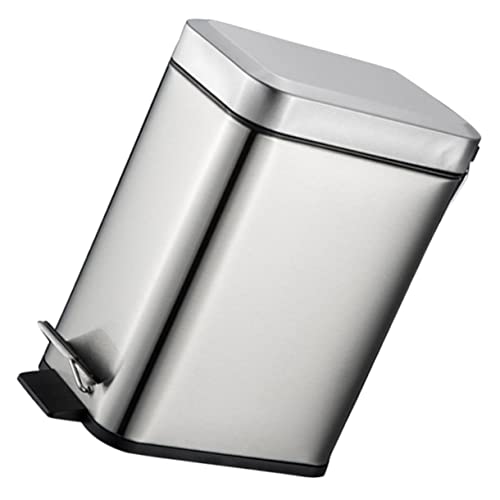 Papelera con pedal de acero inoxidable 10L
