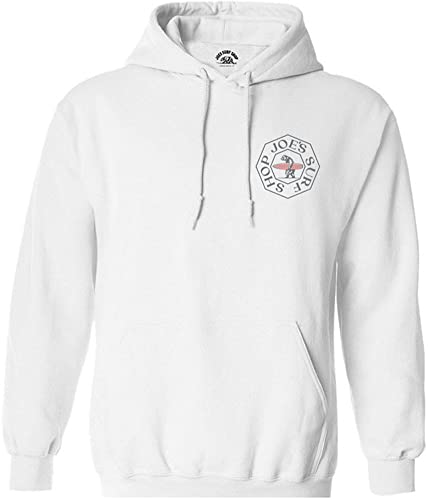 JOES SURF SHOP Men's Walking Bear Logo Pullover Hoodie-L-White/p2