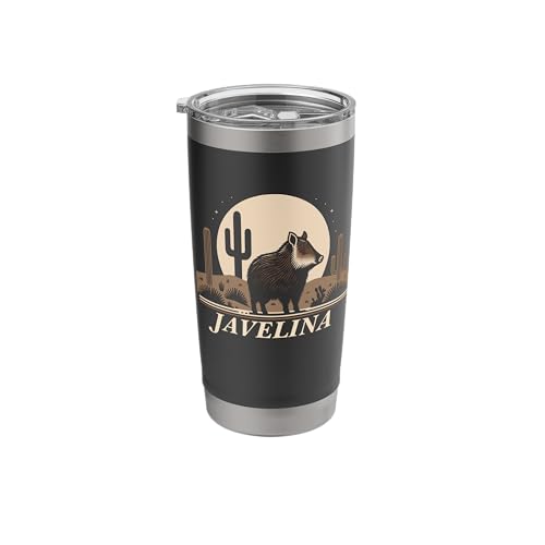 Javelina in Desert Landscape, Javelina Stainless Steel Insulated Tumbler