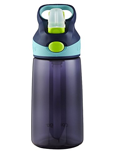 Contigo AUTOSPOUT Straw Striker Kids Water Bottle, 14oz, Navy