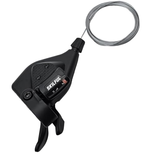 THALOUS Bicycle Gear Shift Lever 3 Speed Thumb Shifter with Gear Indicator Left for MTB Moutain Road...