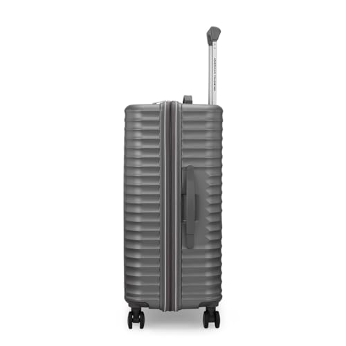 Image of American Tourister Travix | Check-in Trolley Bag (67 cm) | 360 8 Wheel Travel Luggage | Hard Case Polycarbonate Suitcase | Recessed Combination Lock | Grey