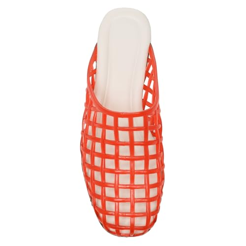 Clear Jelly Shoes for Women Slip on Jelly Mesh Slides Comfortable Closed Toe Flats Sandals Summer Beach Slippers.