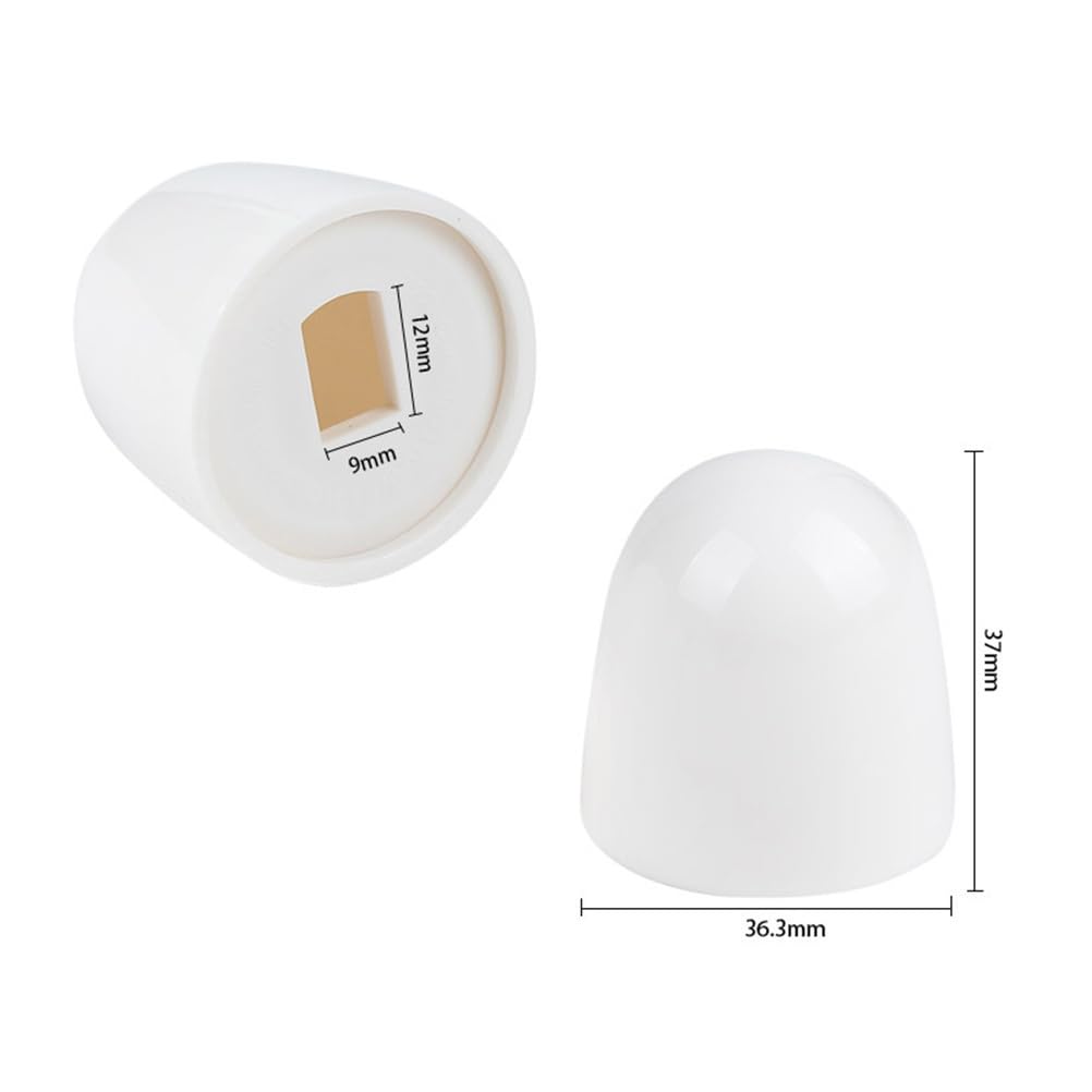1 Pair Universal Toilet Bolt Caps - White Plastic Screw Covers for Toilet Seat Installation Durable and Easy to Clean - Image 2