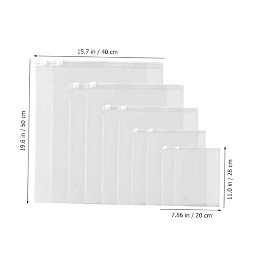 PRETYZOOM 10pcs Frosted Zipper Clothes Storage Bags Thickened Packing Pouches for Travel Self-Seal Clothing Organizers for Sweaters and Garments3