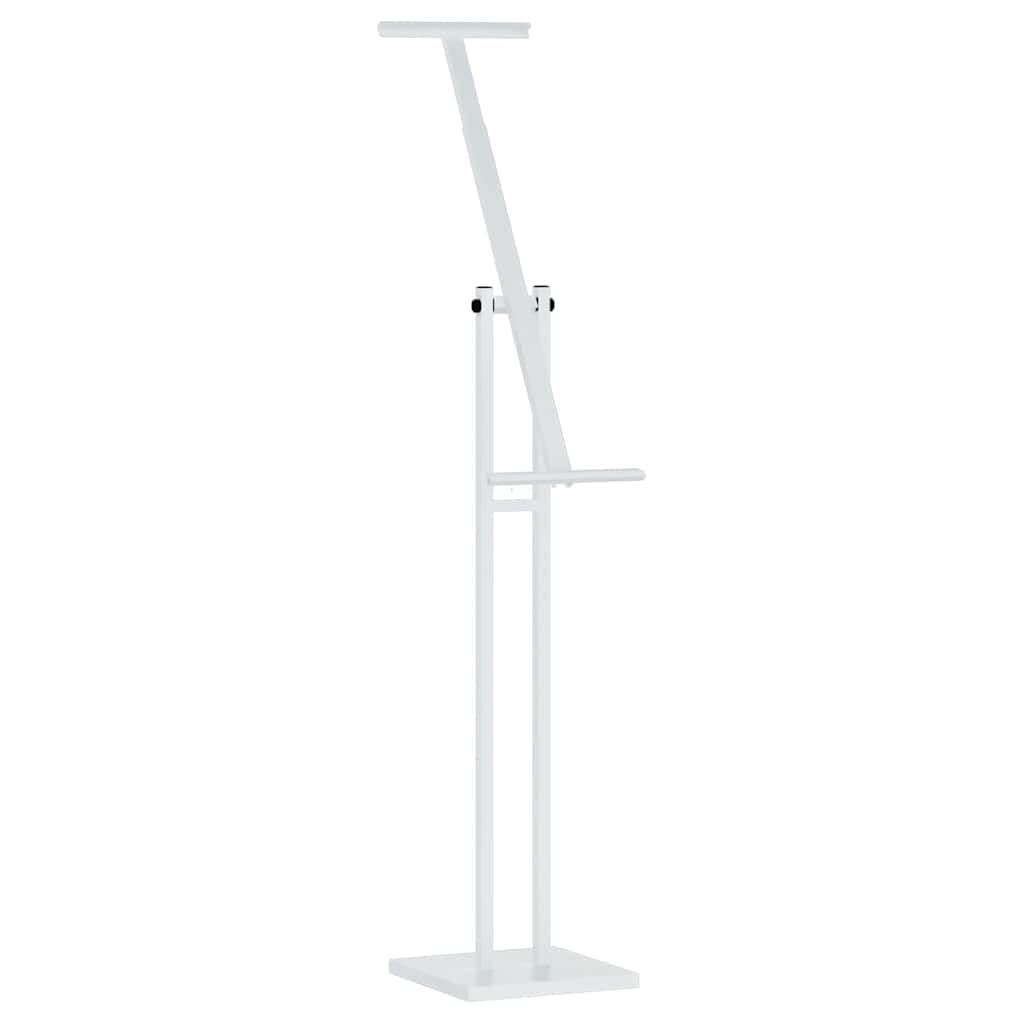 2 stands de acero blanco, 26,5 x 26,5 x 150 cm, altura ajustable para presentación, exposición, eventos, conferencias, tablón publicitario estable para interior y exterior