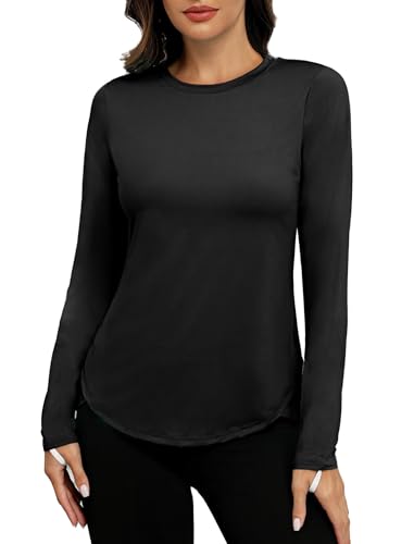 PINSPARK UV Shirt Damen Langarm Sportshirt Leicht Yoga Outdoor Laufshirt