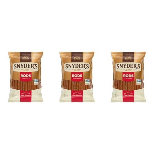 Snyder's of Hanover Pretzel Rods, 12 Oz Bag (Pack of 3)
