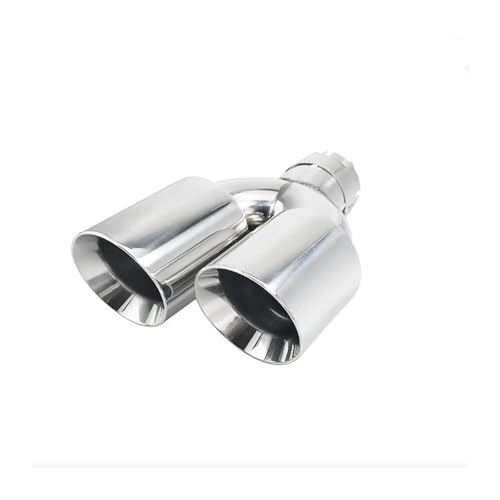 Silencieux embout echappement double en acier inoxydable de qualite superieure 63mm gauche