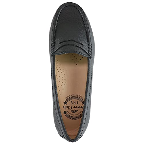 Image of Womens Casual Genuine Leather Comfortable Lightweight Driving Moaccasins Classic Fashion Penny Slip On Ladies Driving Loafer Flat Shoes
