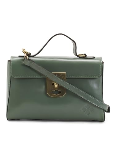 Patricia Nash Carisbrooke Leather Satchel, Distressed Vintage Leather, Sage