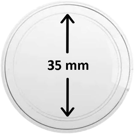 Klowage-25 Pieces Plastic Coin Capsule Holders Round Display case Box coin capsule holder (35 mm + Transparent)