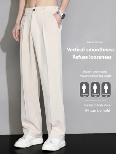 Dualego Super Stretch Ice Silk Comfort Everyday Pants, Easemotions - Quick-Drying Casual Soft Slim Fit Breathable Trousers2