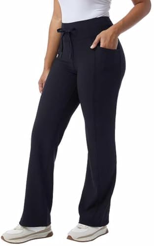 32 Degrees Wide Leg Pants Woman - Ribbed Semi-Flare Pant - Yoga Pants for Women2