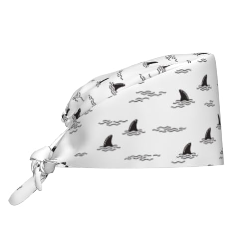 Image of Working Cap Scrub Cap with Sweatband Adjustable Unisex Women Tie Back Hat Nurse Surgical Caps