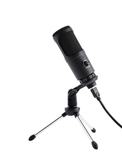 USB-Plug&Play-Computer-Mikrofon, professionelles Studio-PC-Mikrofon mit Stativ für Gaming, Streaming, Podcast, Chatten, YouTube auf Mac und Windows Cover