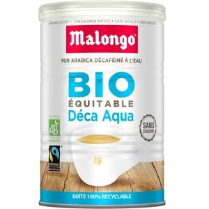 Malongo CafÃ Bio DÃcafeinÃ Aqua Pur Arabica 250g