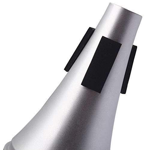 Alnicov Trompeten-Schalldämpfer, tragbarer Trompeten-Dämpfer, für Anfänger, Chrom