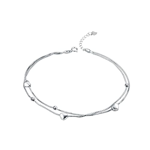Bracelet de cheville argent 925 double maille pour vos tenues d'été