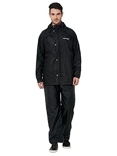 ZEELMen's Printed Raincoat And Carrying Pouch