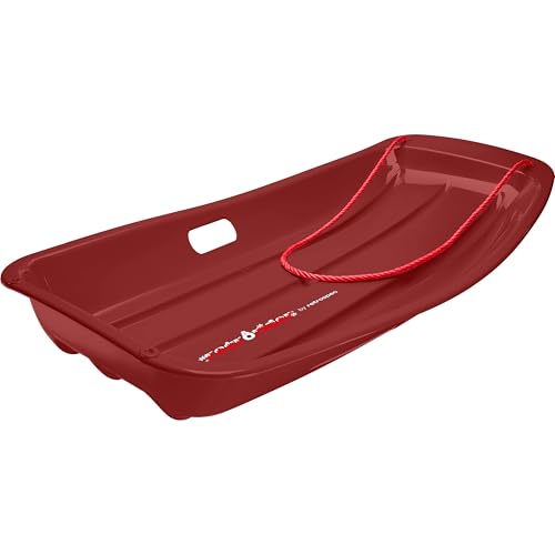 image for Retrospec Retrorider Plastic Snow Sled for Kids and Adults - Toboggan 