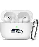 Cyniic fit AirPods Pro Case Cover for Seahawk football team fans White Full Protective Silicone Skin with Keychain Anti-fingerprint Drop Case for Men and Women Fans