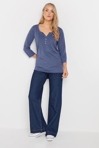 Long Tall Sally LTS Tall Henley Top Blue 162