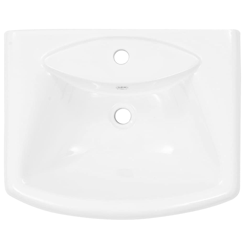 ShGaxin Lavabo de pie de cerámica Blanco 580x470x200 mm, Fregadero, Lavabo Baño, Lavamanos Baño, Lavatorio Casa De Banho, Mueble Lavabo sobre Encimera