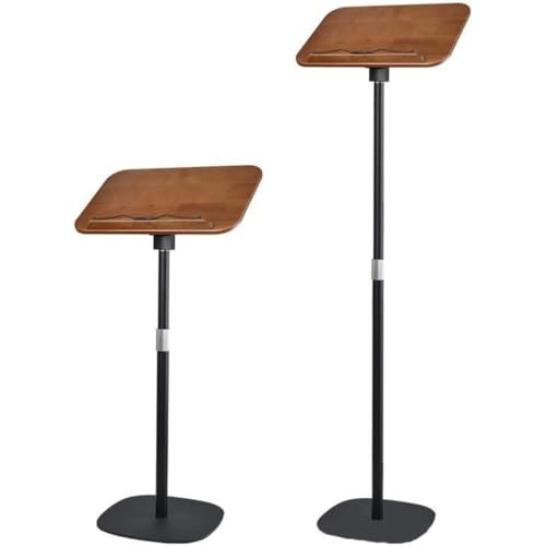 Qfmr ブックスタンド 昇降式デスク 木製 角度 高さ調整可能 50cm-130cm プロジェクタースタンド スタンディングデスク サイドテーブル 書見台 筆記台 ブックレスト譜面台 読書台 本立て (130cm)