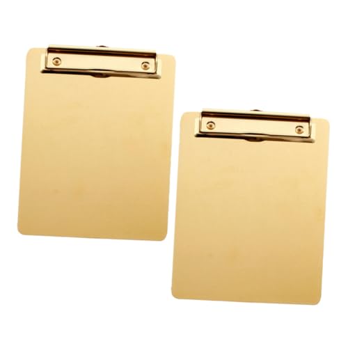 Porte-bloc A5 acier inoxydable or presse-papiers robuste de bureau