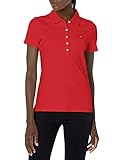 Tommy Hilfiger Women's Classic Short Sleeve Polo Shirt, Ultra Scarlet, Large