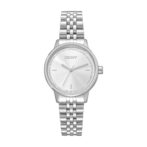 DKNY Montre à Quartz élégante avec étanchéité 5 ATM boîtier en acier