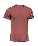 Asioka Camiseta Running Hombre Manga Corta Río Jaspe Transpirable Camiseta Deportiva Hombre, Camiseta Padel Hombre, Camiseta Crossfit Hombre