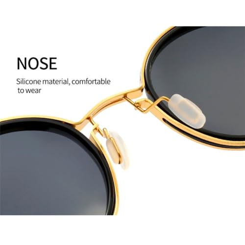 Men Polarized Sunglases Metal Round Frame Sun Glasses Women Retro UV400 Shades Eyewear3
