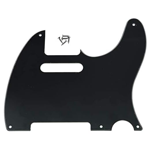 Dopro Golpeador de guitarra Tele vintage de 5 agujeros para Estados Unidos/Mexicano FD Telecaster negro de 3 capas