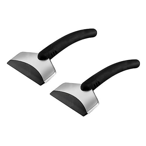 LOORGVEL 2 Piezas Raspador de Hielo para Coche con Mango Ergonómico Pala de Nieve Resistente para Parabrisas Herramienta Duradera para Limpieza de Ventanas Automotrices