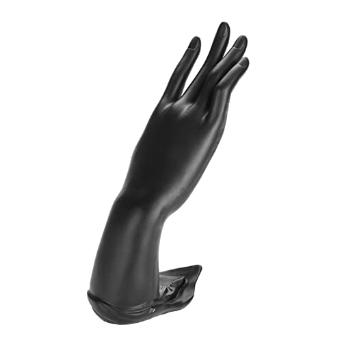 Mannequin Hand, Hand Model Resin Matte Mannequin Hand Finger 2 Types Jewelry Ring Bracelet Display Holder Rack (Resin black)