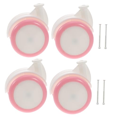 KOMBIUDA Toddler Walker Wheel Replacement 4pcs Plastic Rubber Caster Wheels Easy Installation