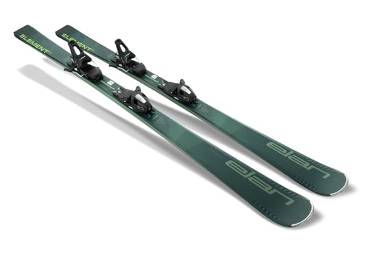 Elan Element 74 Petrol Adult skis with Matching Size Adjustable El10 bindings (160cm)