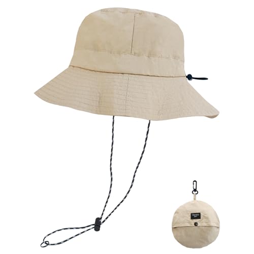 Image of NPQQUAN Sun Bucket Hats for Woman Men Lightweight Sun Hat Packable Foldable Waterproof Beach Hiking Hat