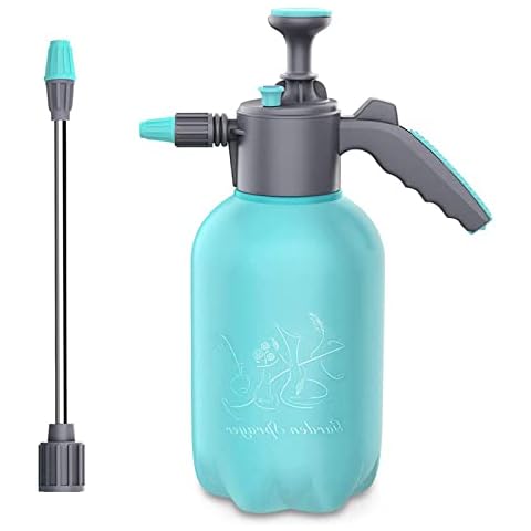 Garden Sprayer 2 Litre Pressure Sprayer,Hand Pump Sprayer with Adjustable Nozzle,Plant Spray Bottle for Garden,Cleaning,Water Mister Spray Bottles,Weed Killer Sprayer Pump Bottle (Blue Water Sprayers) Cover