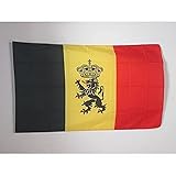 az flag bandiera belgio con leone 150x90cm - bandiera belga con stemma 90 x 150 cm